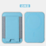 For Magsafe Card Holder Wallet Elastic Leather Pattern Case For iPhone 16 15 12 13 14 17Pro Max S25 Ultra Magnet Phone Bag Cover