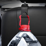 Universal Car Seat Headrest Hanger 4 Pack Carbon Fiber Pattern Back Seat Storage Hook Handbag Clothes Holder Vehicle Interior Pa