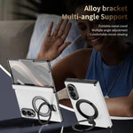 Case for Samsung Galaxy Z Fold 8 Ultra Fold 8 7 6 5 4 Magnetic Hinge Protection with Screen Protector Rotate Ring Holder Cover