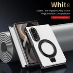 Case for Samsung Galaxy Z Fold 8 Ultra Fold 8 7 6 5 4 Magnetic Hinge Protection with Screen Protector Rotate Ring Holder Cover