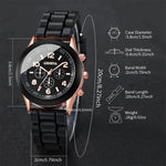 2Pcs Luxury Women's Watch Set Fashion Luxury Elegant Alloy