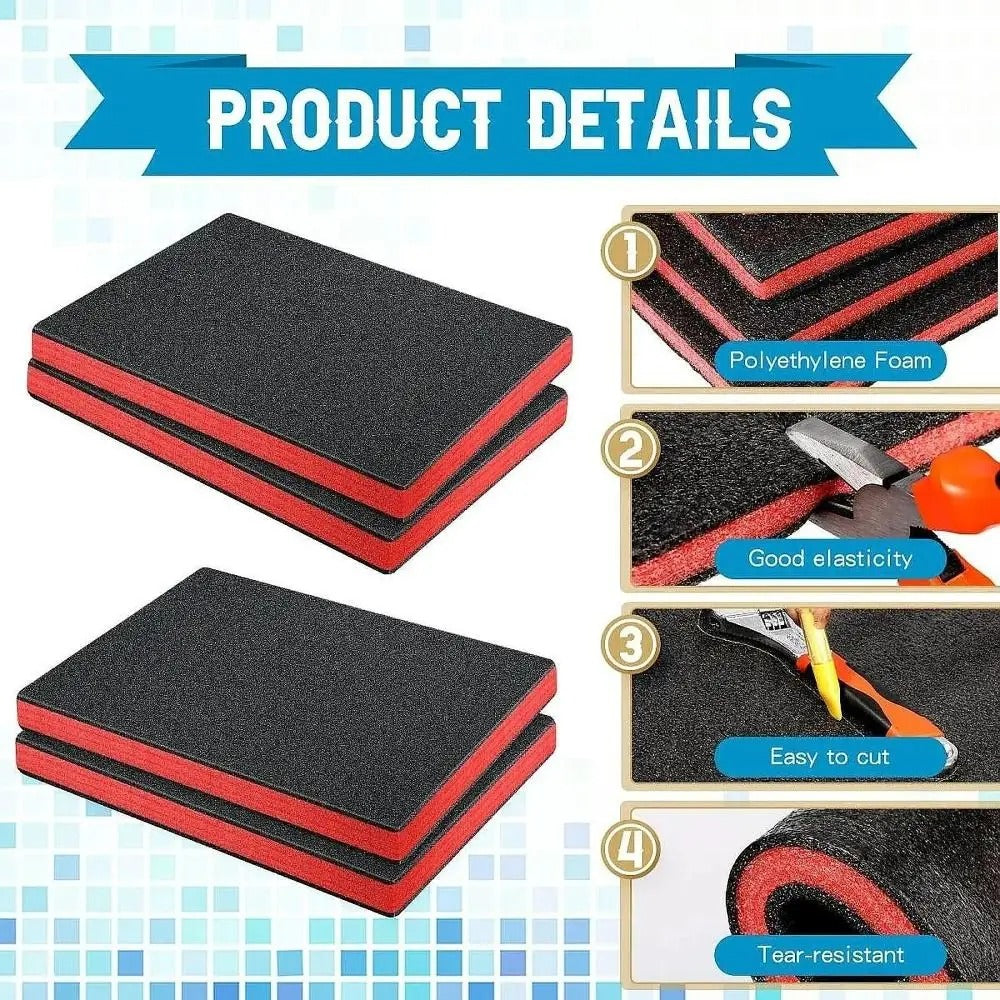 Cuttable Foam Tool Box Foam Inserts Black Red Multi-purpose Packing EPE Foam Pads Toolbox Organizer