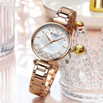 Steel Women Bracelet Watches Female Waterproof Clocks Relogio