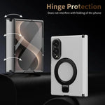 Case for Samsung Galaxy Z Fold 8 Ultra Fold 8 7 6 5 4 Magnetic Hinge Protection with Screen Protector Rotate Ring Holder Cover
