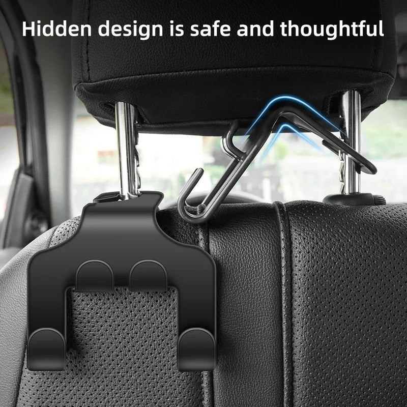 1/2/4pcs Car Seat Headrest Hook 4 Pack Hanger Storage Organizer Universal for Handbag Purse Coat Fit Universal Vehicle
