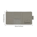 Car Glasses Storage PU Leather Multi-Function Sun Visor Point Organizer Storage Pocket Auto Sunglasses Holder Cards Organizer