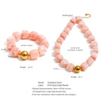 Yhpup Hot Style Handmade Jewelry Acrylic Resin Beads Chain Necklace Bracelet Stainless Steel Spring Summer Statement Accessories