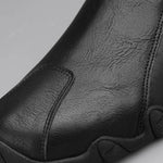 Luxury Round Toe Men Ankle Boots Light Slip