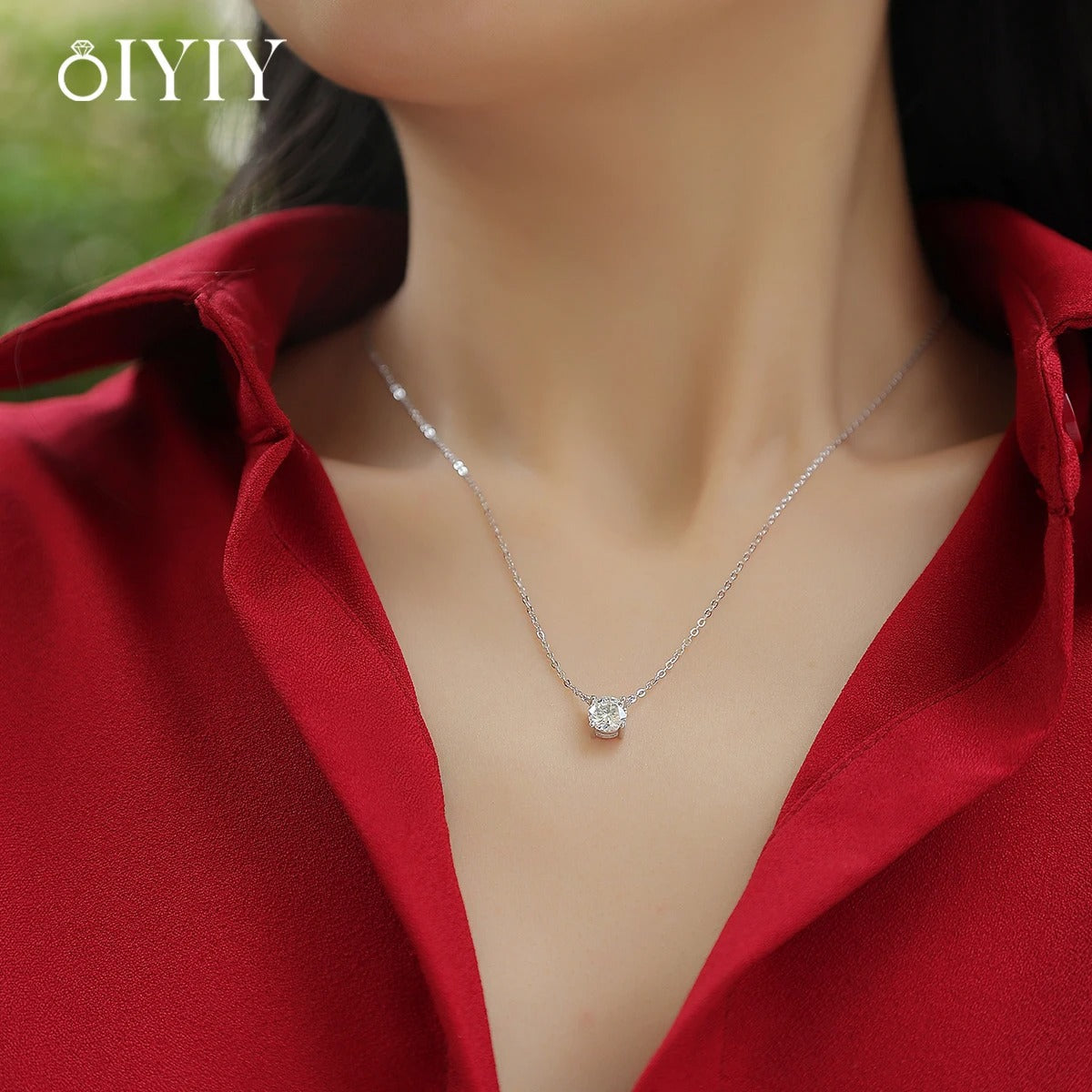 OIYIY 1-3ct Moissanite Necklace 925 Sterling Silver D VVS1 GRA Certified Lab Grown Diamond Luxury Fine Jewelry Wedding Gift