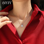 OIYIY Moissanite Necklace for Women 925 Sterling Silver D VVS1 GRA Certified Lab Grown Diamond Pendant Luxury Fine Jewelry Gift