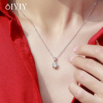 OIYIY 1-3ct Moissanite Necklace 925 Sterling Silver VVS1 GRA Certified Lab Grown Diamond Pendant Luxury Fine Jewelry Gift