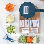 9-In-1 Multifunctional Vegetable Chopper Radish Carrot And Potato Chopper Manual Shredding And Slicing Machine Kitchen Tool