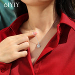 OIYIY Moissanite Necklace for Women 925 Sterling Silver D VVS1 GRA Certified Lab Grown Diamond Pendant Luxury Fine Jewelry Gift