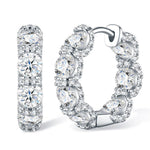 Real 925 Silver Moisanite Earrings D Color 4mm Moissanite Diamond Hoops Earrings for Women Sparking Wedding Fine Jewelry