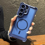 Fashion Matte Translucent Four Corners Shockproof Magnetic Phone Case for Samsung Galaxy S26 S24 S25 Ultra Plus Protection Cover